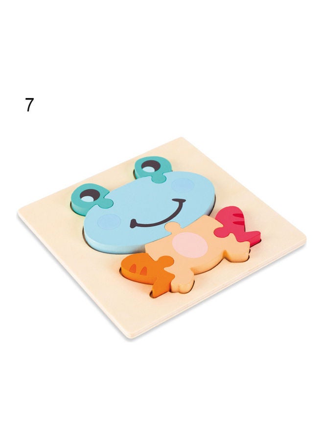 Wooden Frog Pattern Jigsaw Puzzle Set